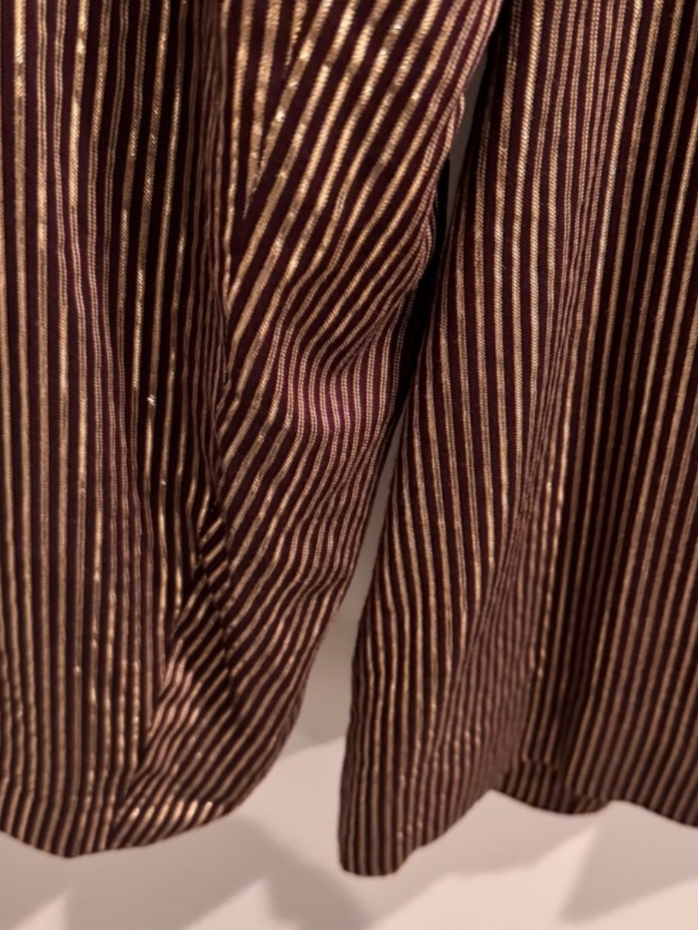 Free People Burgundy Gold Metallic Oversized Blazer Jacket Medium - Picture 9 of 10